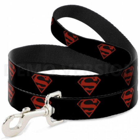 Superman Red and Black Shield 4-Foot Dog Leash
